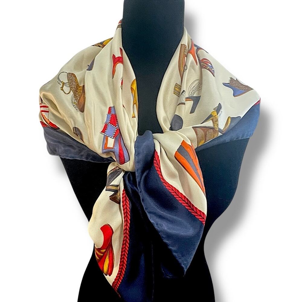 Salvatore Ferragamo Shoe Collection Silk Scarf